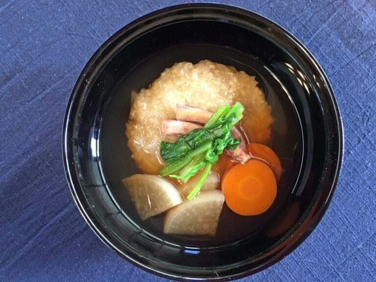 緑玄米餅のお雑煮