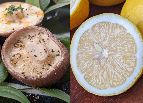 自然栽培レモンと自然栽培シイタケ